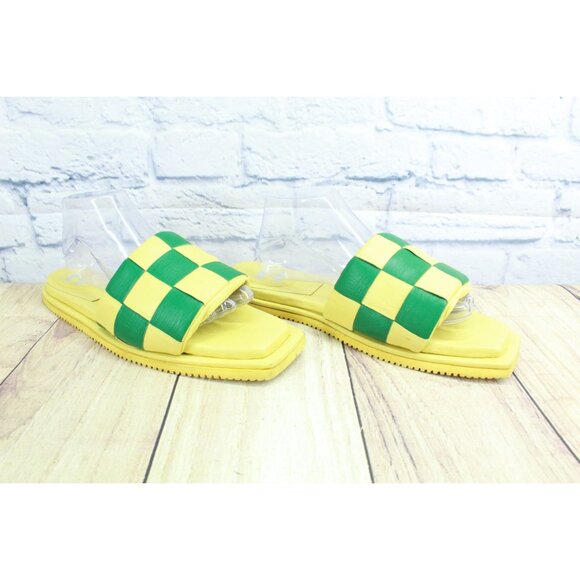 KKCO x Volver Volver Workshop Slide Sandals Leather Lemon Lime Size 10 - Picture 5 of 8